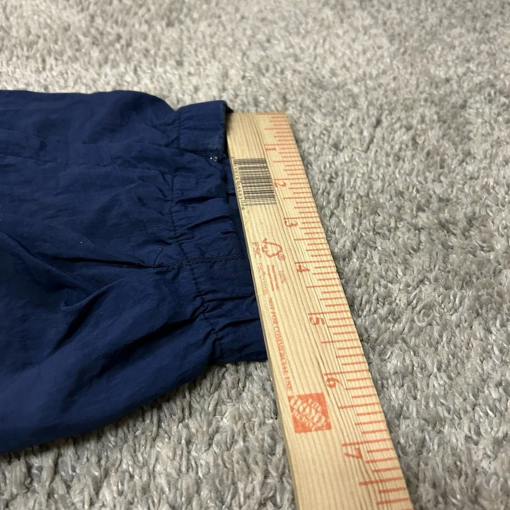 Vintage Nike Track Pants Mens Large Nylon Baggy Navy Blue 32